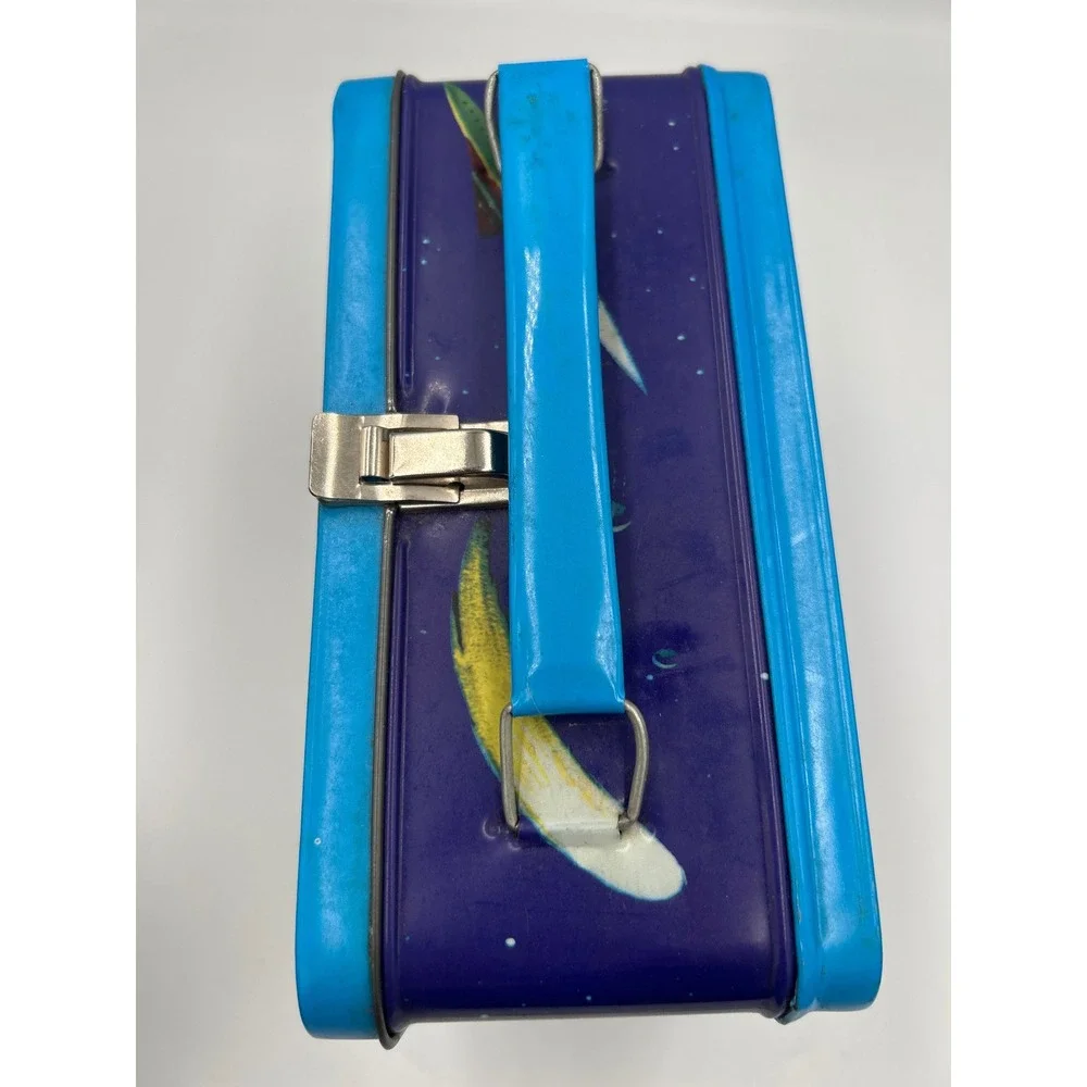 G Whiz Tom Corbett Space Cadet Metal Lunch Box Reproduction Blue Sci-Fi Retro